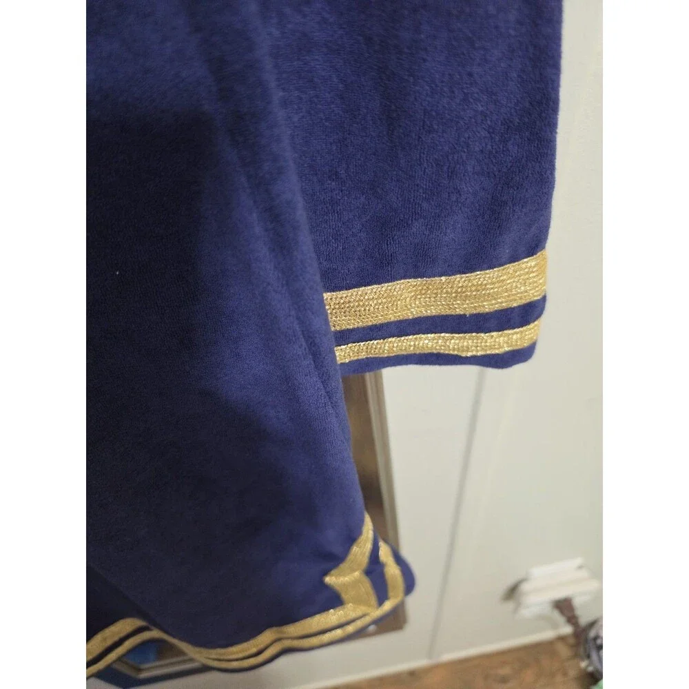 Cabana Life Navy Blue Velvet Caftan Tunic - Size Small - Excellent Pre-Owned...